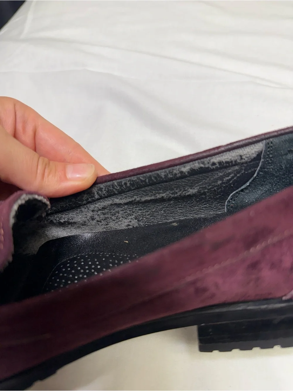Hush Puppies Burgundy Suede Buckle Loafers Comfort Curve Slip On Shoes Sz 8.5